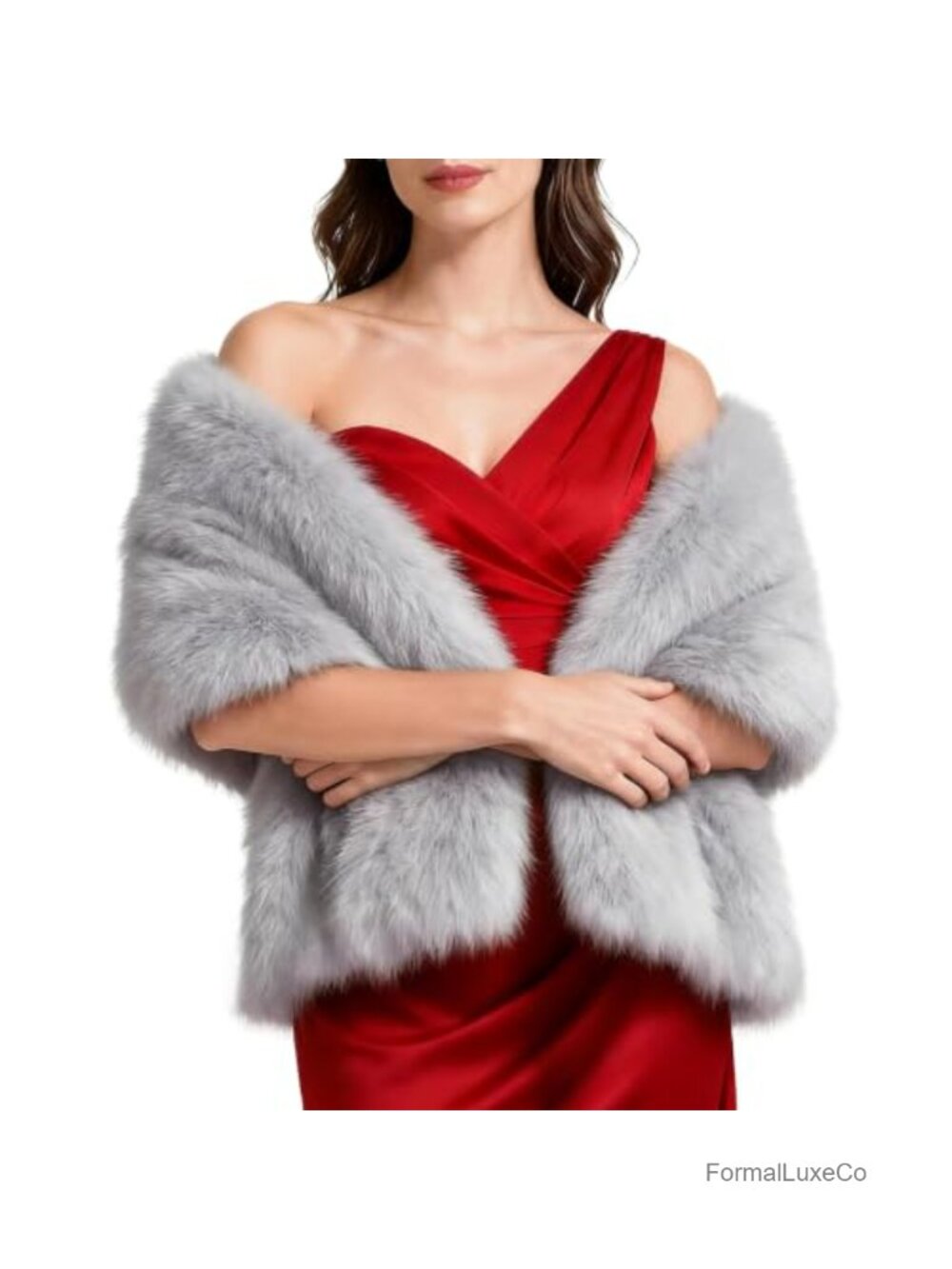 Faux Fur Shawl Wrap Women's Evening Dress Cold Weather Scarf